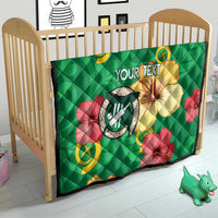 Custom Vanuatu Cricket Quilt 2024 Tropical Flowers Version