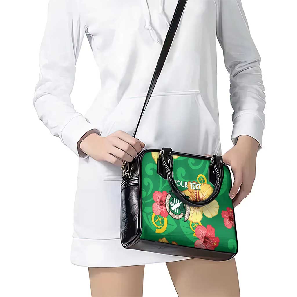 Custom Vanuatu Cricket Shoulder Handbag 2024 Tropical Flowers Version