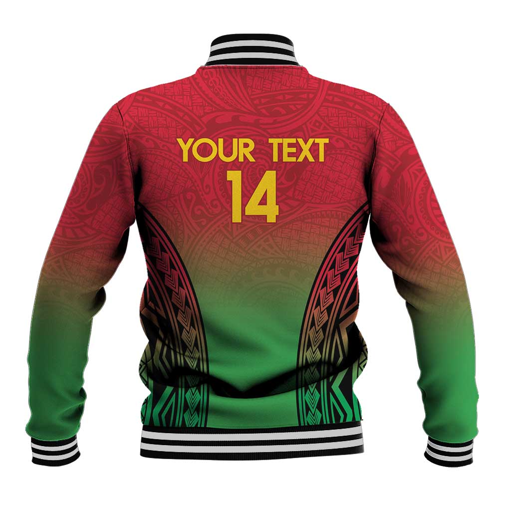 Custom Vanuatu Cricket Baseball Jacket 2024 Polynesian Pattern Sporty Style