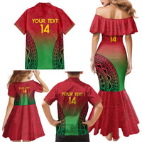 Custom Vanuatu Cricket Family Matching Mermaid Dress and Hawaiian Shirt 2024 Polynesian Pattern Sporty Style