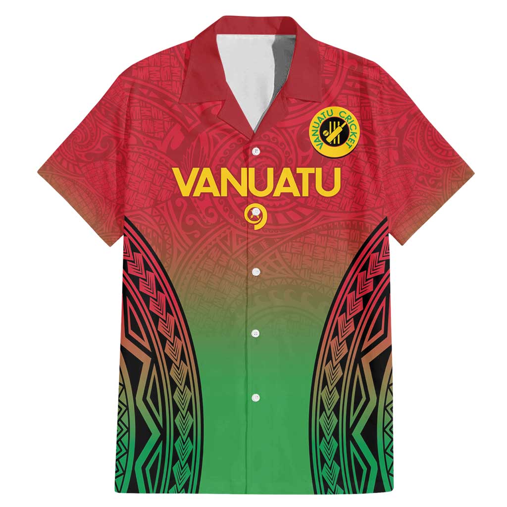 Custom Vanuatu Cricket Family Matching Mermaid Dress and Hawaiian Shirt 2024 Polynesian Pattern Sporty Style
