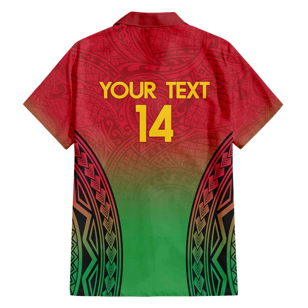 Custom Vanuatu Cricket Family Matching Short Sleeve Bodycon Dress and Hawaiian Shirt 2024 Polynesian Pattern Sporty Style
