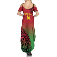 Custom Vanuatu Cricket Family Matching Summer Maxi Dress and Hawaiian Shirt 2024 Polynesian Pattern Sporty Style