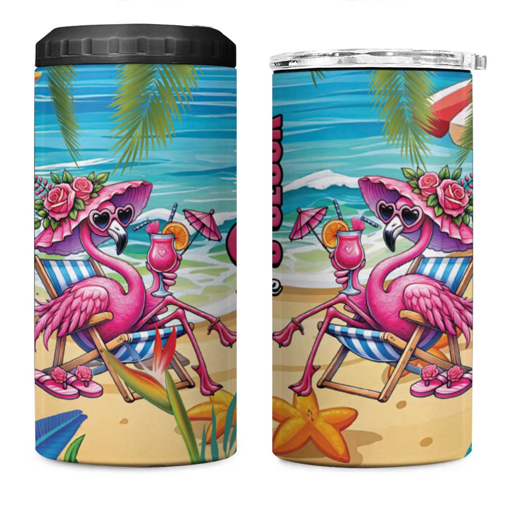 Flamingo Aloha Hawaii 4 in 1 Can Cooler Tumbler It's 5 OClock Somewhere Tropical Vibes LT14 One Size: 16 oz Blue - Polynesian Pride