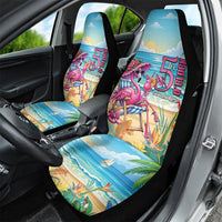 Flamingo Aloha Hawaii Car Seat Cover It's 5 OClock Somewhere Tropical Vibes LT14