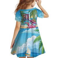 Flamingo Aloha Hawaii Family Matching Mermaid Dress and Hawaiian Shirt It's 5 OClock Somewhere Tropical Vibes LT14 - Polynesian Pride