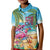 Flamingo Aloha Hawaii Kid Polo Shirt It's 5 O’Clock Somewhere Tropical Vibes - Polynesian Pride