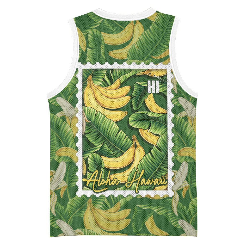 Aloha Hawaii Maia Basketball Jersey Hawaiian Banana Stylized Stamp LT14 - Polynesian Pride