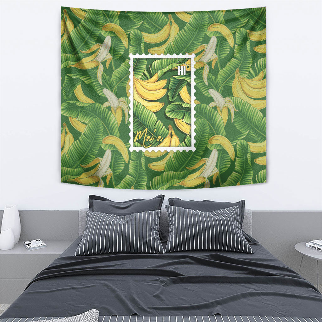 Aloha Hawaii Maia Tapestry Hawaiian Banana Stylized Stamp LT14 - Polynesian Pride