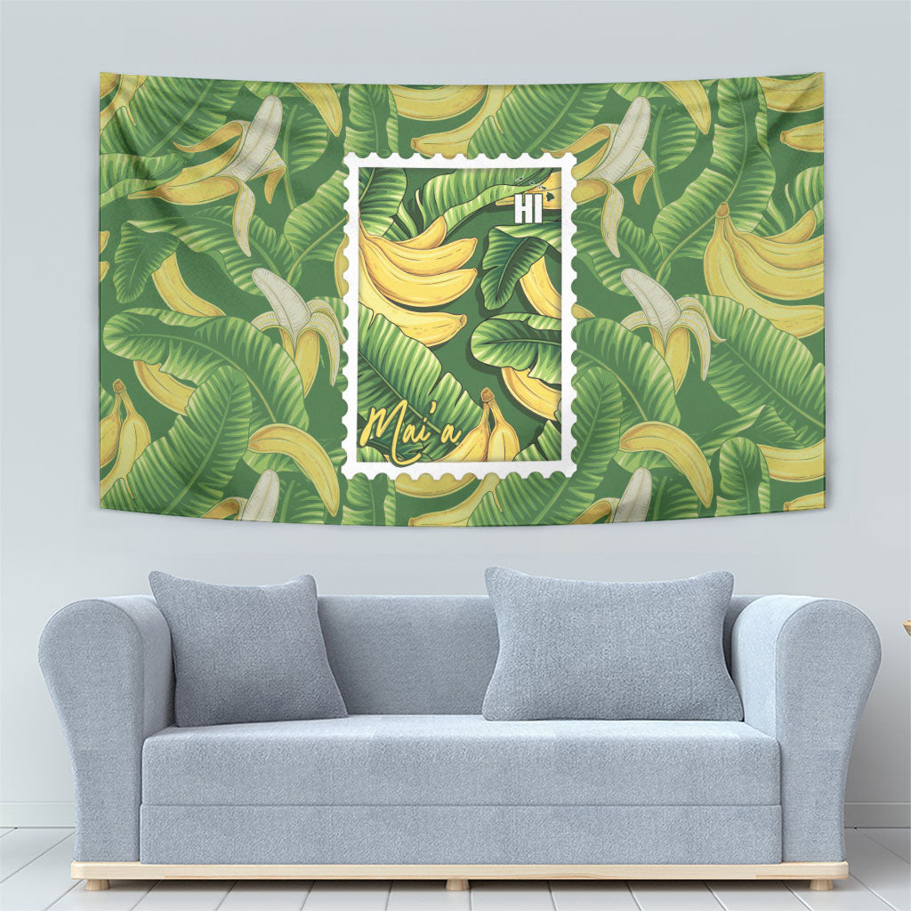 Aloha Hawaii Maia Tapestry Hawaiian Banana Stylized Stamp LT14 - Polynesian Pride