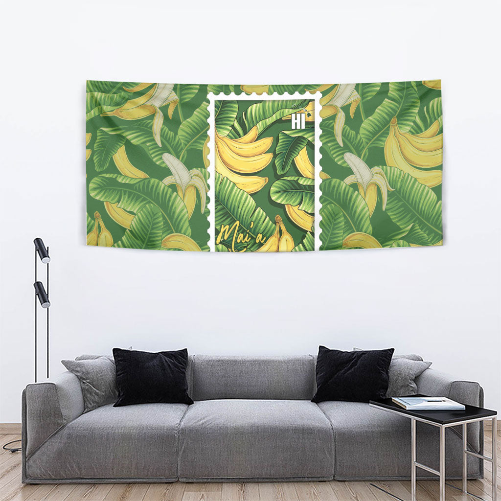 Aloha Hawaii Maia Tapestry Hawaiian Banana Stylized Stamp LT14 - Polynesian Pride