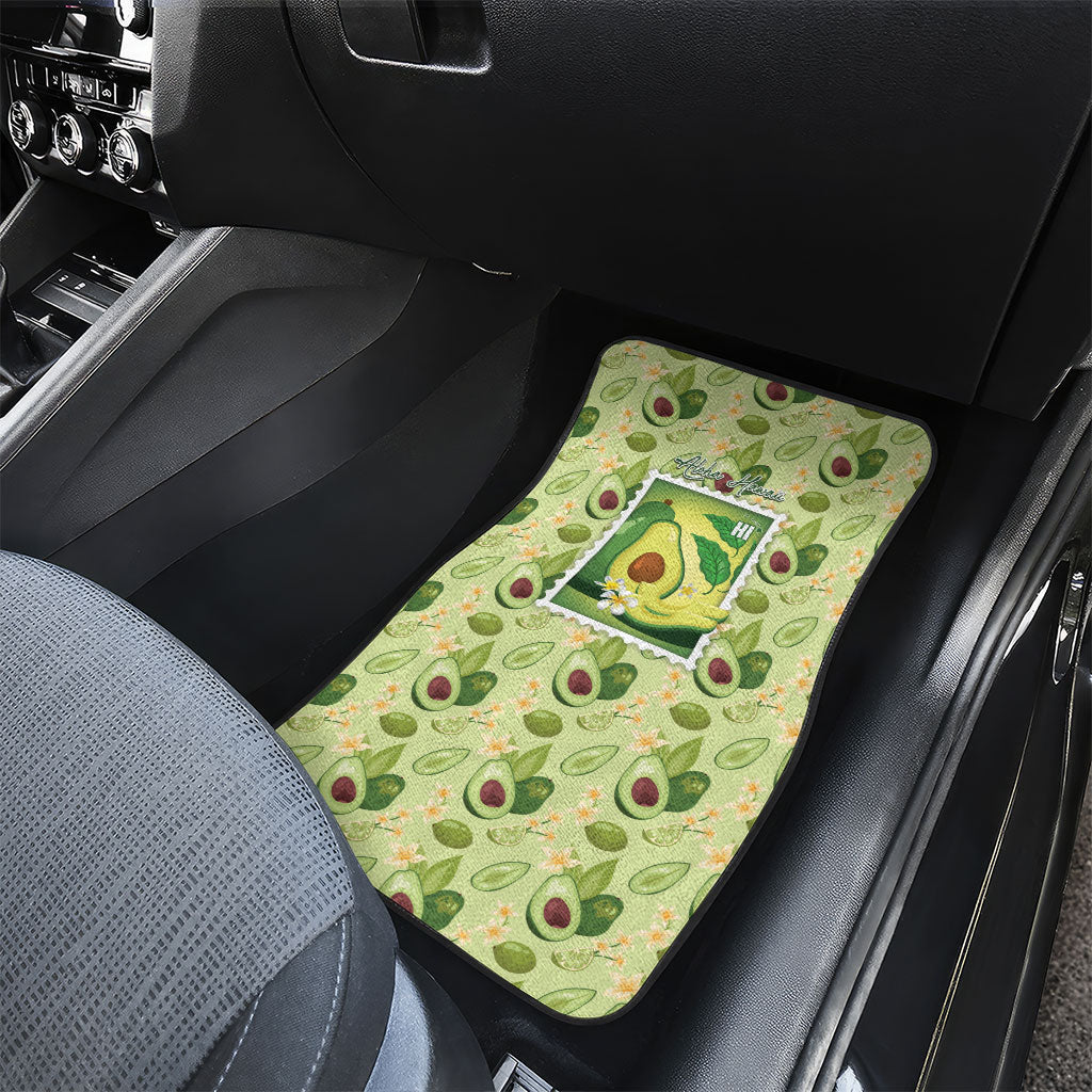 Aloha Hawaii Avocado Car Mats Hawaiian Fruit Stylized Stamp LT14 - Polynesian Pride