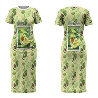 Aloha Hawaii Avocado Couples Matching Short Sleeve Bodycon Dress and Hawaiian Shirt Hawaiian Fruit Stylized Stamp LT14 - Polynesian Pride