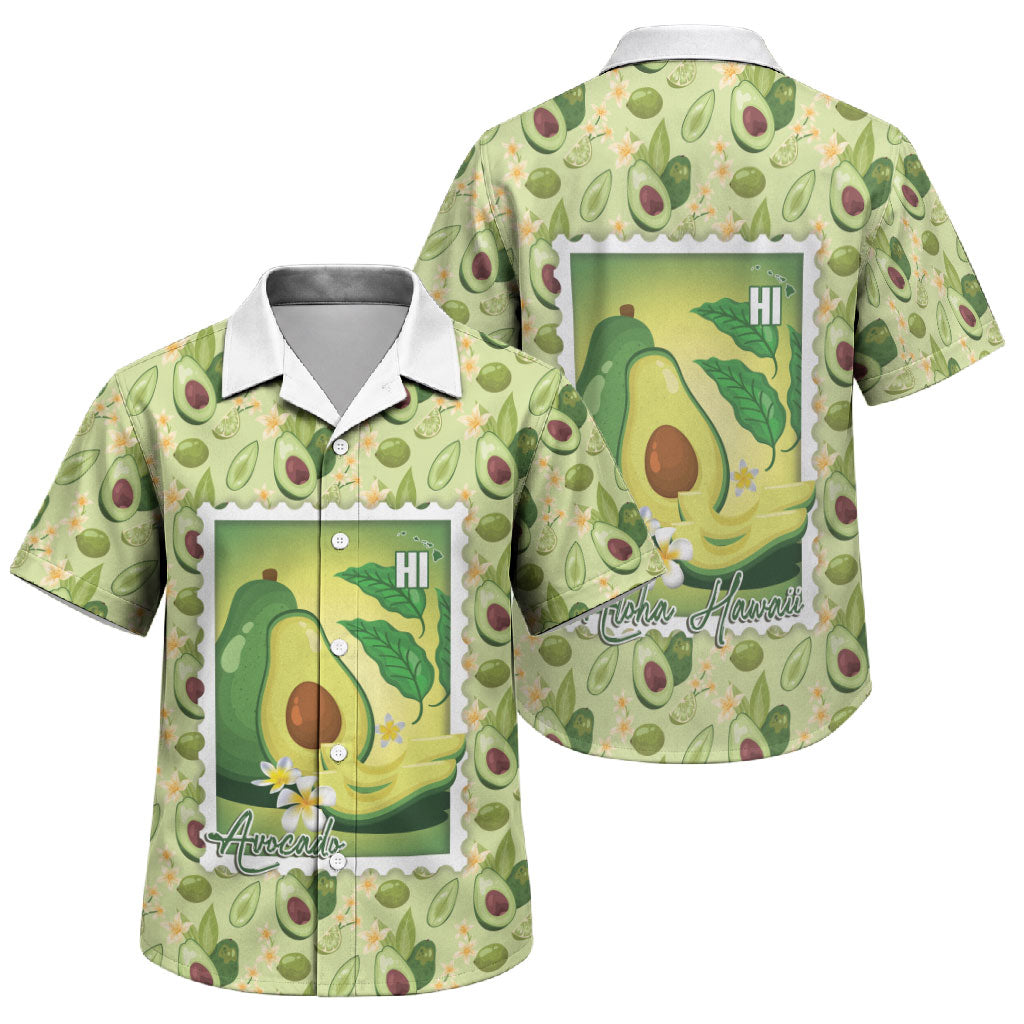Aloha Hawaii Avocado Family Matching Long Sleeve Bodycon Dress and Hawaiian Shirt Hawaiian Fruit Stylized Stamp LT14 Son's Shirt Green - Polynesian Pride