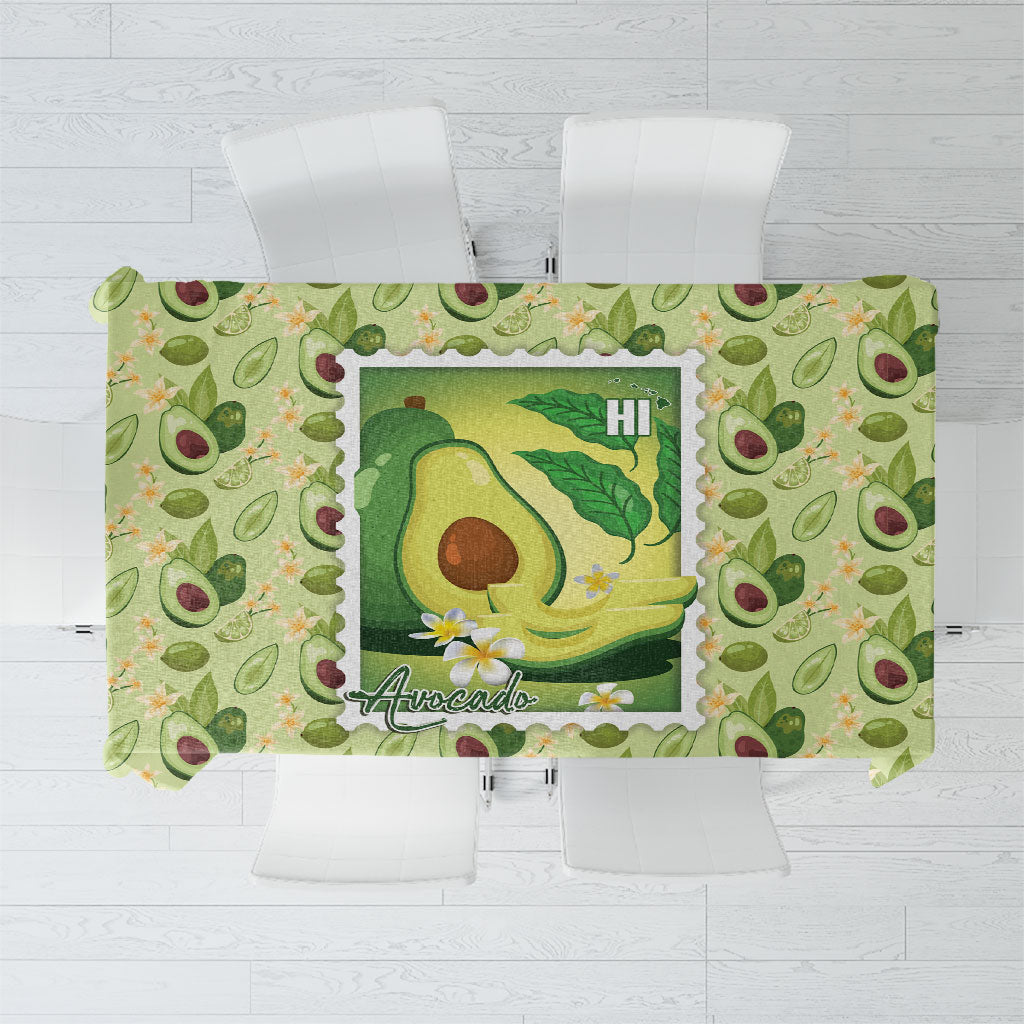 Aloha Hawaii Avocado Tablecloth Hawaiian Fruit Stylized Stamp LT14 Green - Polynesian Pride