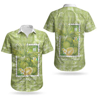 Aloha Hawaii Ulu Palaka Motifs Couples Matching Short Sleeve Bodycon Dress and Hawaiian Shirt Hawaiian Breadfruit Stylized Stamp LT14 - Polynesian Pride