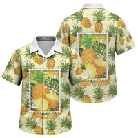 Aloha Hawaii Hala Kahiki Palaka Motifs Family Matching Summer Maxi Dress and Hawaiian Shirt Hawaiian Pineapple Stylized Stamp LT14 Son's Shirt Yellow - Polynesian Pride