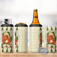 Aloha Hawaii Rambutan Palaka Motifs 4 in 1 Can Cooler Tumbler Hawaiian Fruit Stylized Stamp LT14 - Polynesian Pride