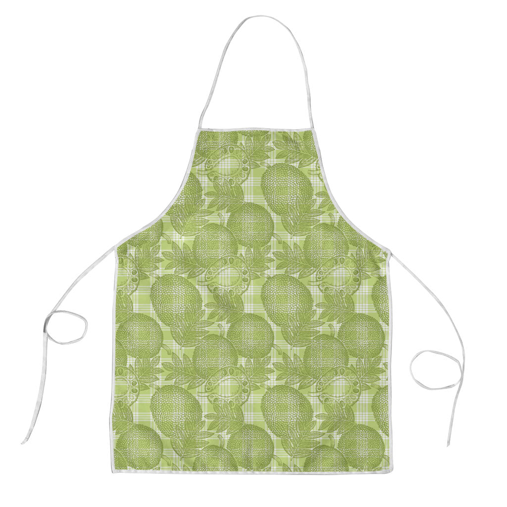 Omaomao Hawaii Breadfruit Palaka Motifs Apron LT14 Green - Polynesian Pride