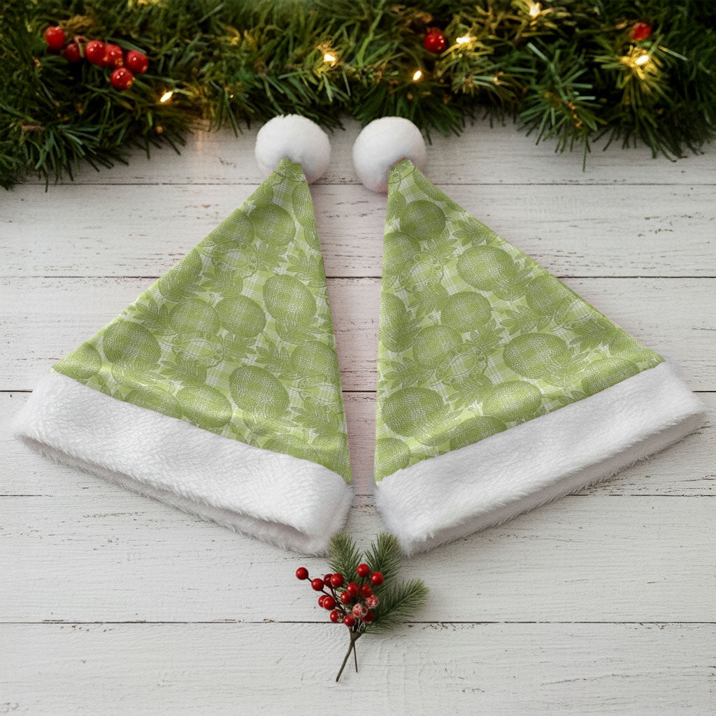 Omaomao Hawaii Breadfruit Palaka Motifs Christmas Santa Hat