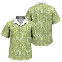 Omaomao Hawaii Breadfruit Palaka Motifs Family Matching Puletasi and Hawaiian Shirt LT14 Son's Shirt Green - Polynesian Pride
