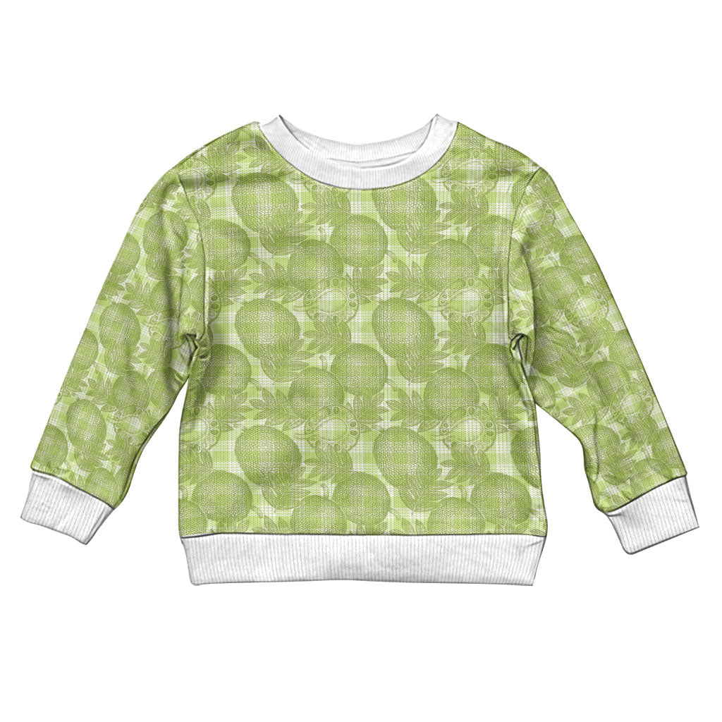 Omaomao Hawaii Breadfruit Palaka Motifs Kid Ugly Christmas Sweater