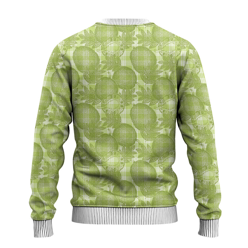 Omaomao Hawaii Breadfruit Palaka Motifs Ugly Christmas Sweater