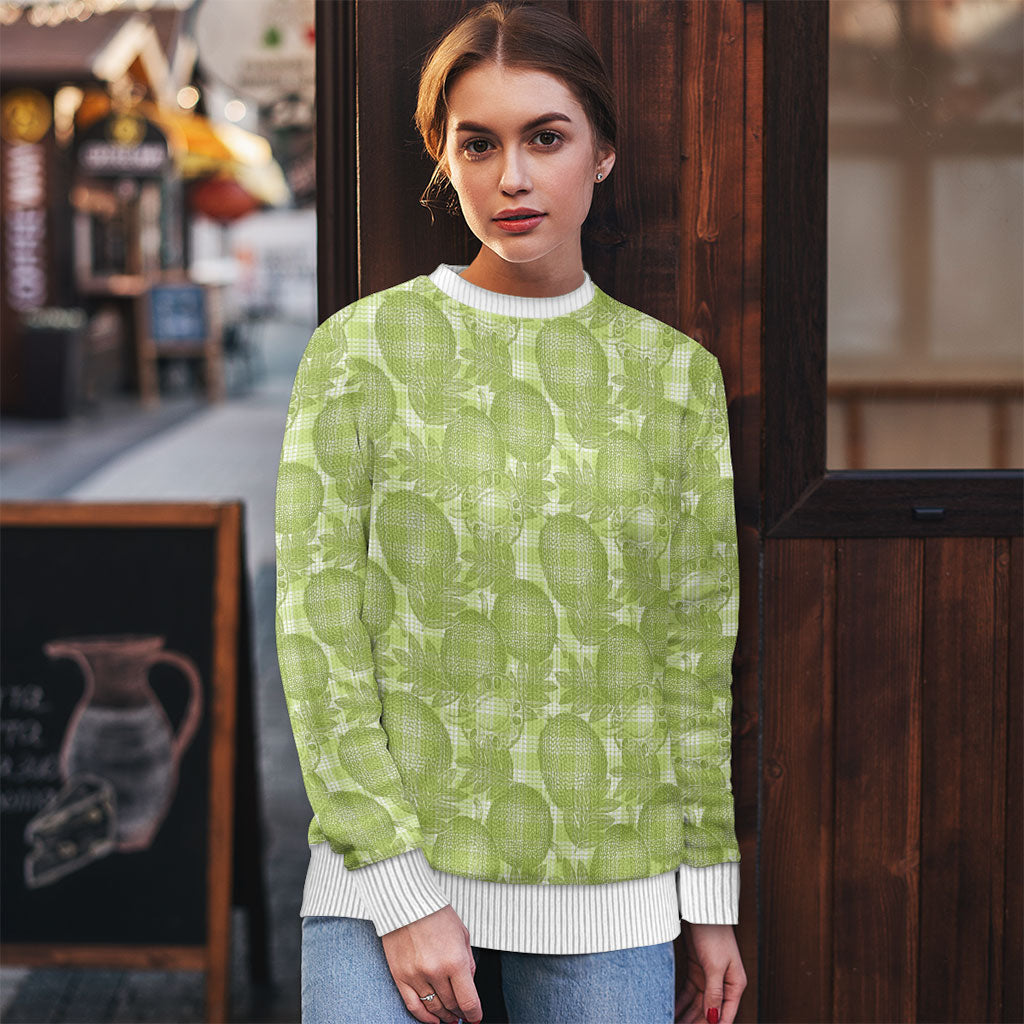 Omaomao Hawaii Breadfruit Palaka Motifs Ugly Christmas Sweater