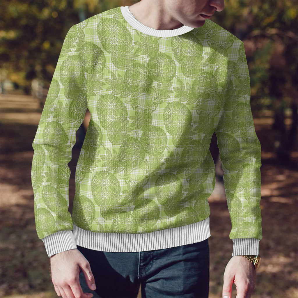 Omaomao Hawaii Breadfruit Palaka Motifs Ugly Christmas Sweater