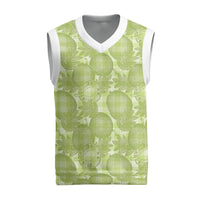 Omaomao Hawaii Breadfruit Palaka Motifs Christmas Knitted V-Neck Vest