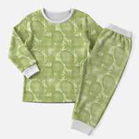 Omaomao Hawaii Breadfruit Palaka Motifs Christmas Pajama Set