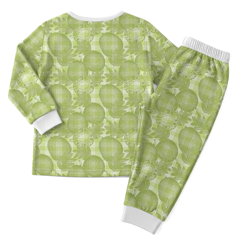 Omaomao Hawaii Breadfruit Palaka Motifs Christmas Pajama Set