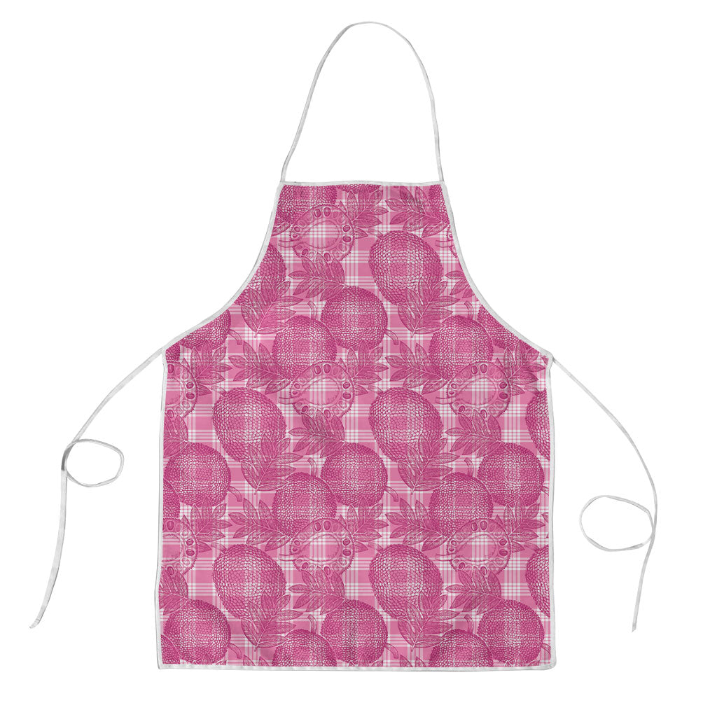 Alaka Hawaii Breadfruit Palaka Motifs Apron LT14 Pink - Polynesian Pride