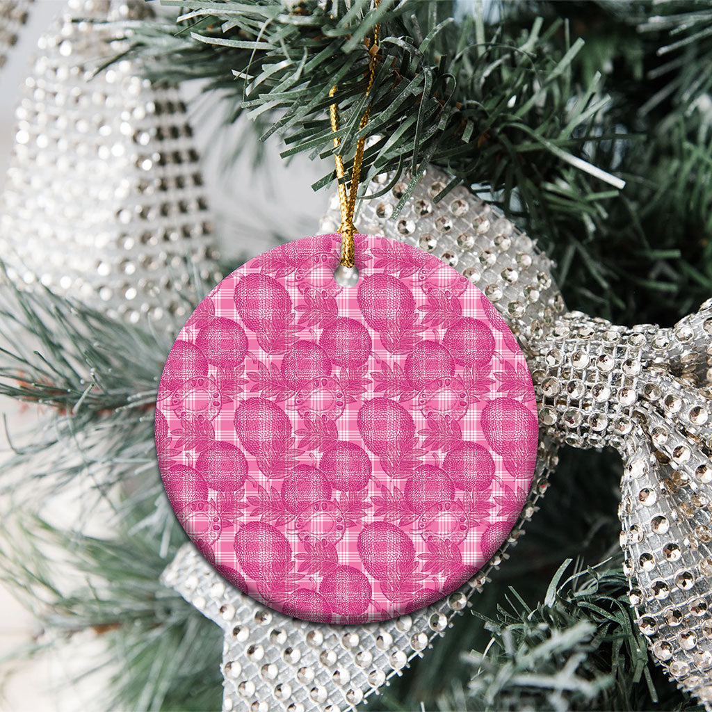 Alaka Hawaii Breadfruit Palaka Motifs Ceramic Ornament