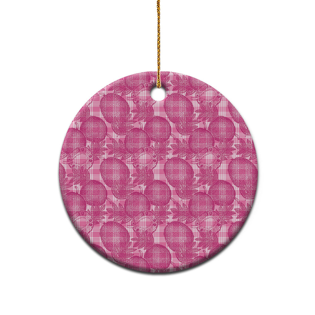 Alaka Hawaii Breadfruit Palaka Motifs Ceramic Ornament