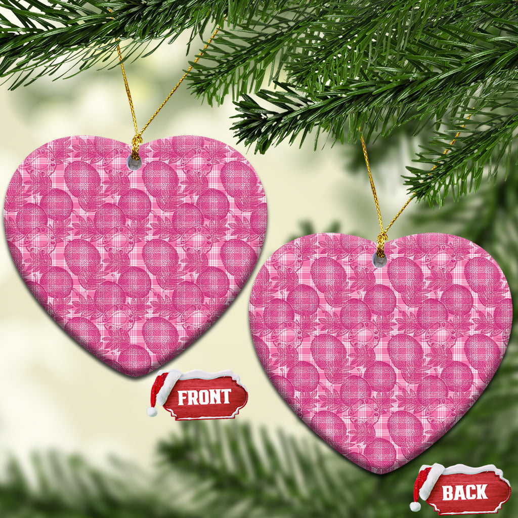 Alaka Hawaii Breadfruit Palaka Motifs Ceramic Ornament