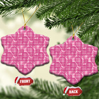 Alaka Hawaii Breadfruit Palaka Motifs Ceramic Ornament
