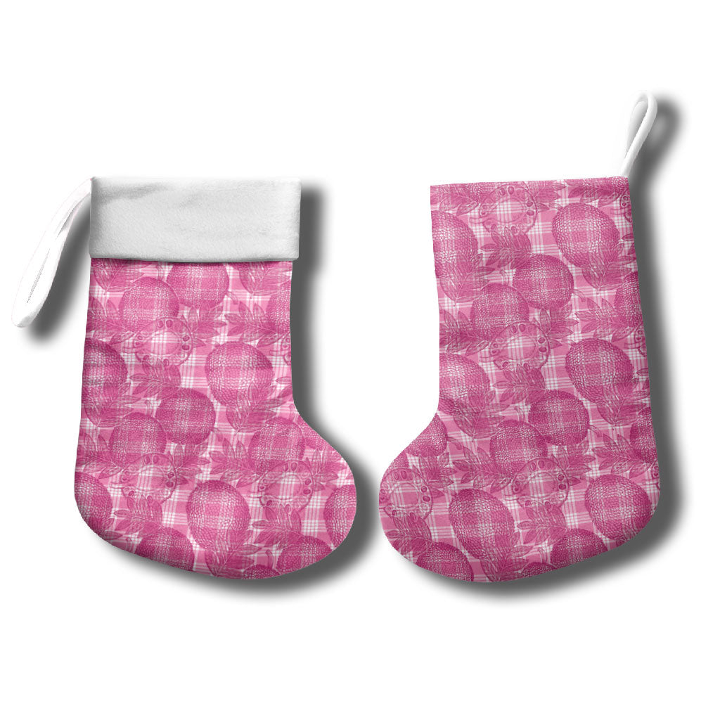 Alaka Hawaii Breadfruit Palaka Motifs Christmas Stocking