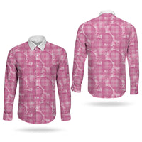 Alaka Hawaii Breadfruit Palaka Motifs Couples Matching Mermaid Dress and Long Sleeve Button Shirt LT14 - Polynesian Pride