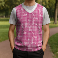 Alaka Hawaii Breadfruit Palaka Motifs Christmas Knitted V-Neck Vest