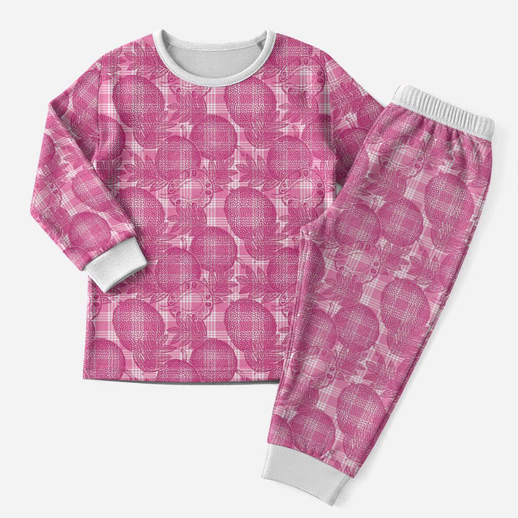 Alaka Hawaii Breadfruit Palaka Motifs Christmas Pajama Set