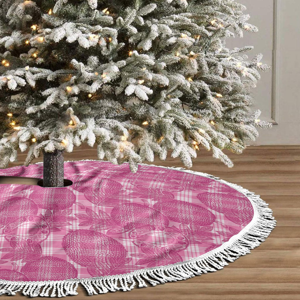Alaka Hawaii Breadfruit Palaka Motifs Tree Skirt