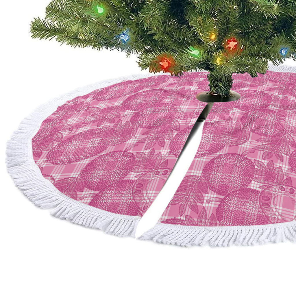 Alaka Hawaii Breadfruit Palaka Motifs Tree Skirt