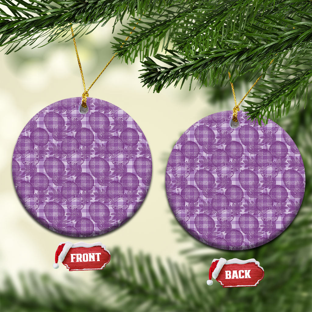 Poni Hawaii Breadfruit Palaka Motifs Ceramic Ornament