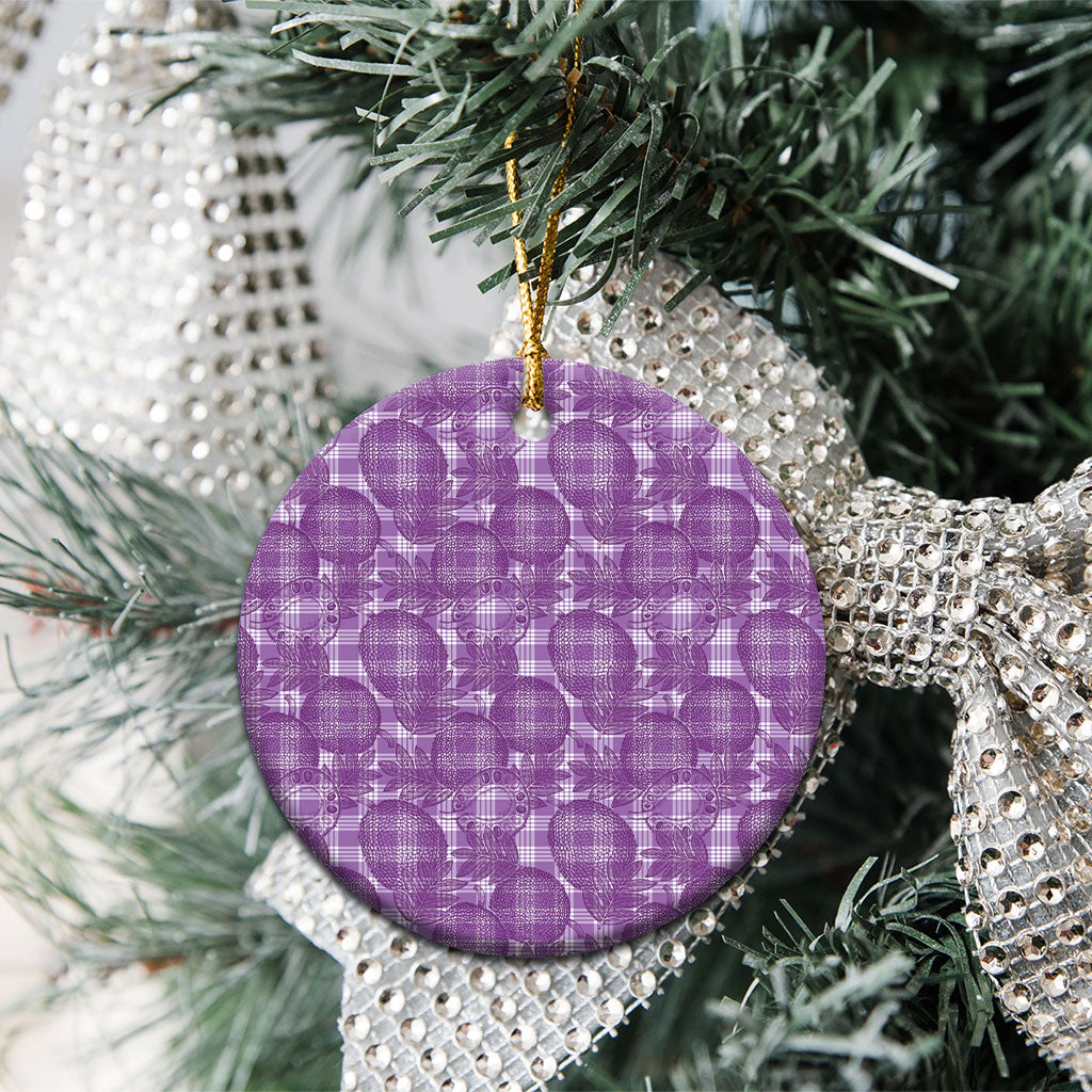 Poni Hawaii Breadfruit Palaka Motifs Ceramic Ornament