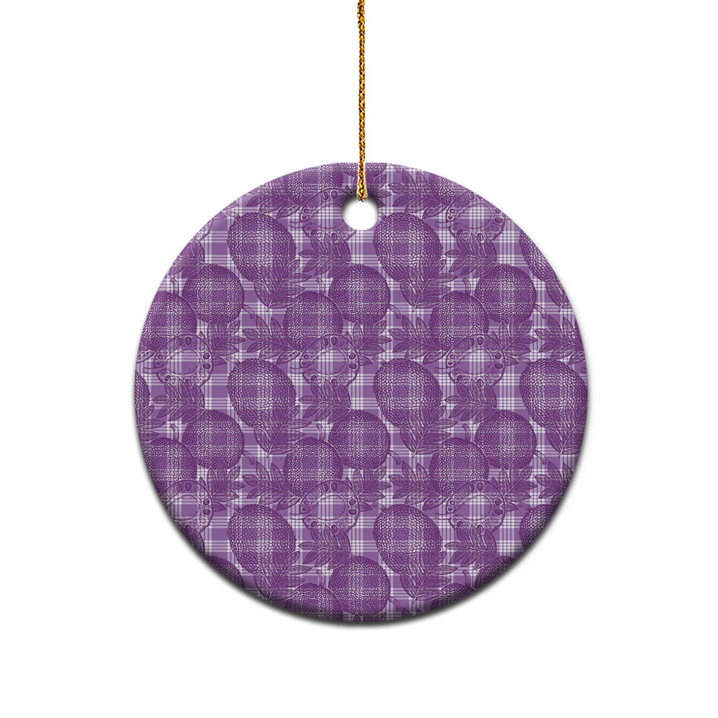 Poni Hawaii Breadfruit Palaka Motifs Ceramic Ornament