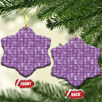Poni Hawaii Breadfruit Palaka Motifs Ceramic Ornament