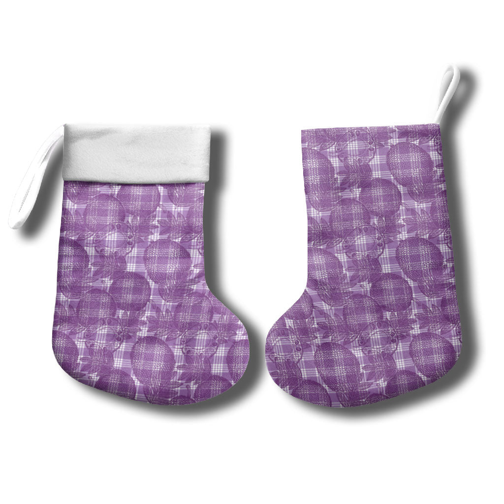 Poni Hawaii Breadfruit Palaka Motifs Christmas Stocking