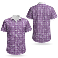 Poni Hawaii Breadfruit Palaka Motifs Couples Matching Off Shoulder Maxi Dress and Hawaiian Shirt LT14 - Polynesian Pride