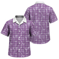 Poni Hawaii Breadfruit Palaka Motifs Family Matching Tank Maxi Dress and Hawaiian Shirt LT14 Son's Shirt Purple - Polynesian Pride